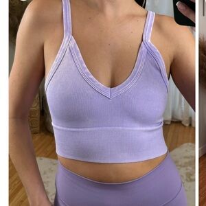 Women's vintage Purple Ribbed Bralette Nikibiki OS seamless